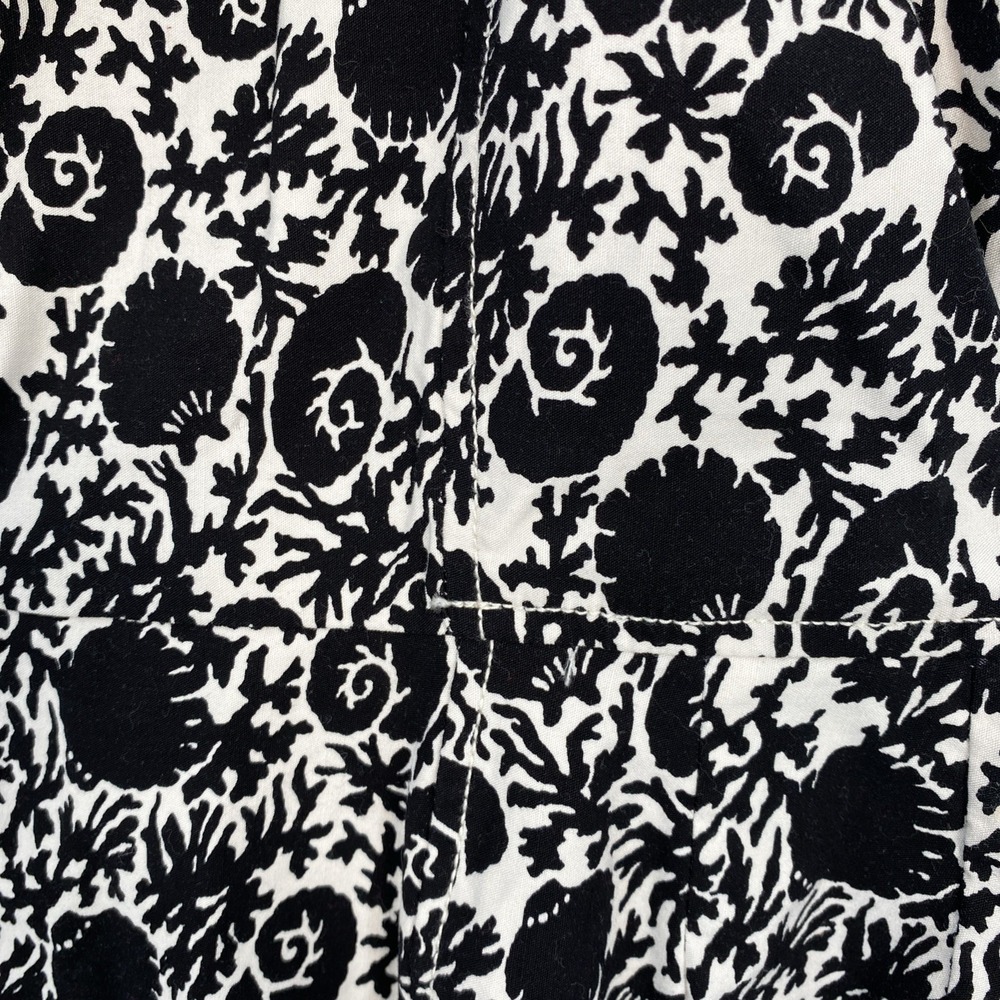 Maeve Dress Womens Plus 1X Black White Seashell Sleeveless Volume Hip Mini - Picture 6 of 16